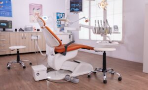 dental chair in clinic march