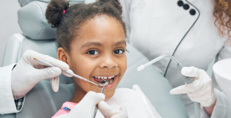 happy child dental checkup